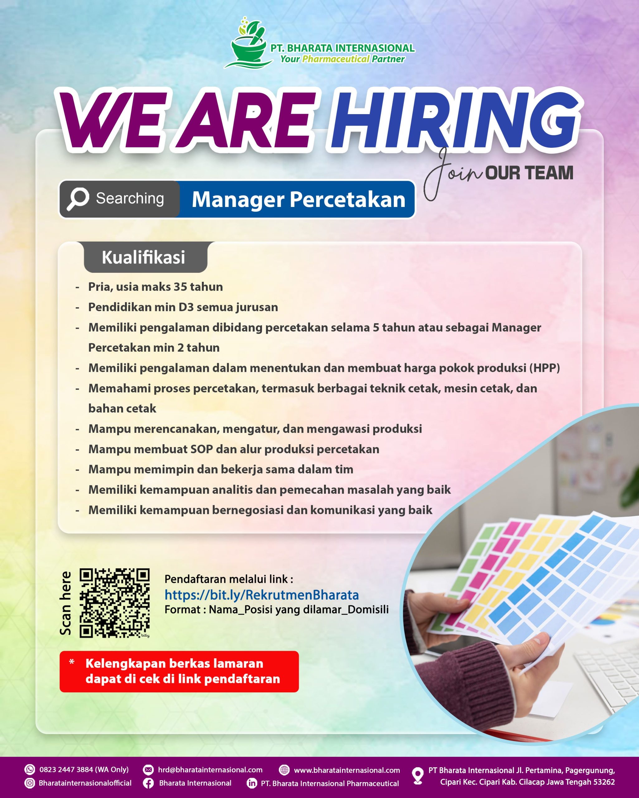 Manager Percetakan
